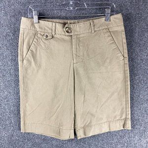 Dockers Shorts Bermuda Chino Size 8 Women's Cotton Brown